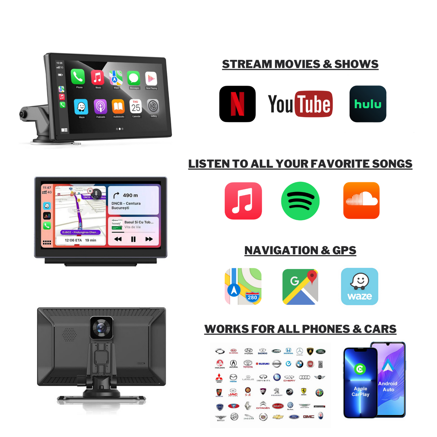 Portable CarPlay Touch Screen